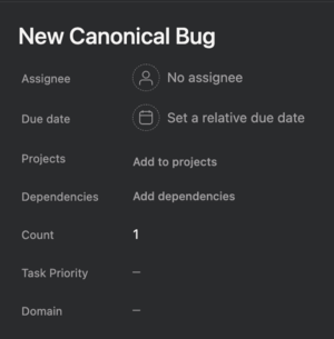Canonical Bug Structured Fields