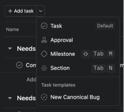 Instantiating Task Template