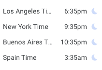 world clock
